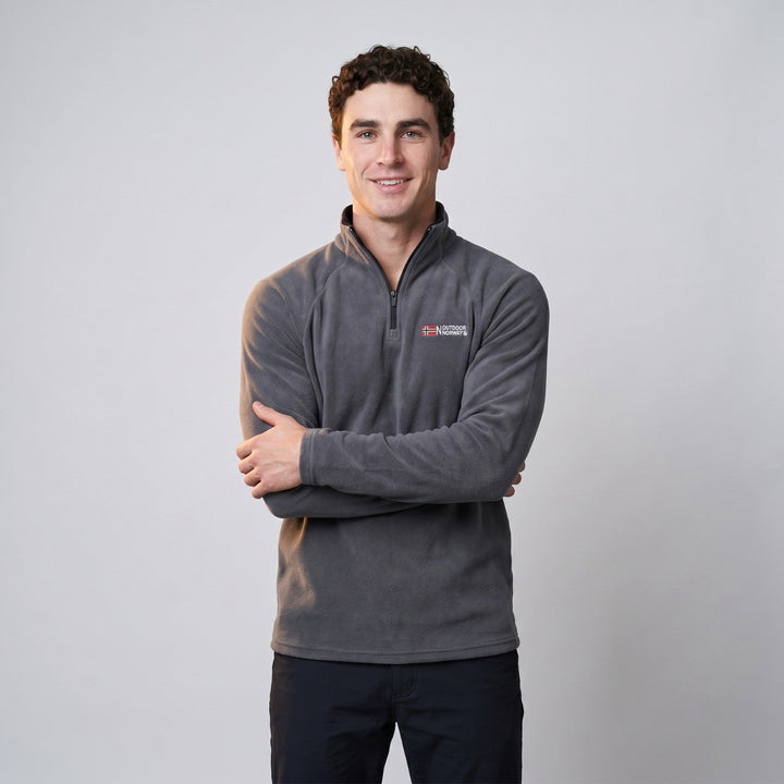 Men’s Quarter-Zip Fleece Pullover – Lightweight Outdoor Fleece Jumper for Hiking & Camping
