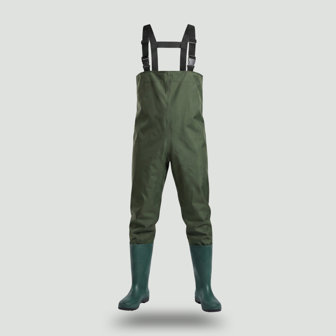 Fishing Waders with Integrated Boots – Waterproof Wading Pants for Outdoor Use