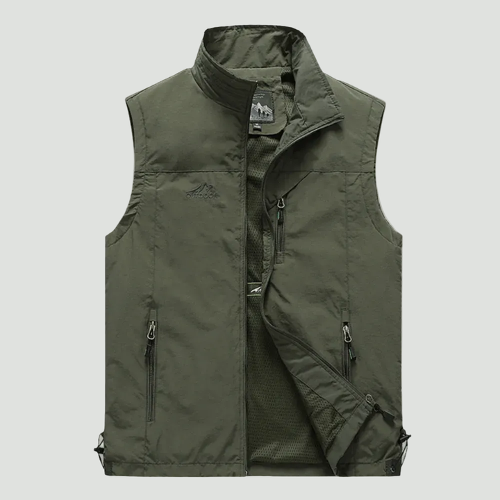 Lightweight Breathable Hiking Vest – Multi-Pocket Outdoor Layer