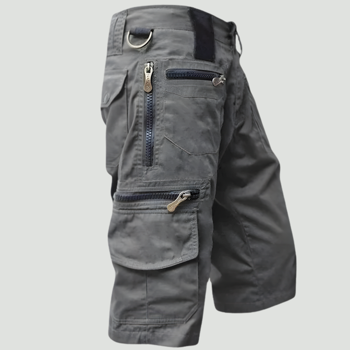 Men’s Outdoor Cargo Shorts – Zip Pockets for Hiking and Fishing