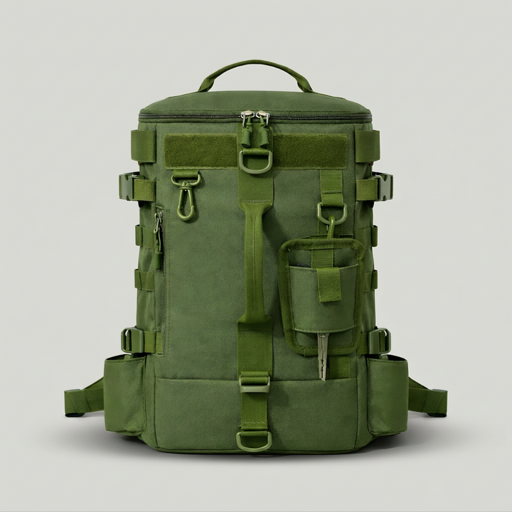Tactical Fishing Backpack with Rod Holders and MOLLE System for Hunting and Fishing