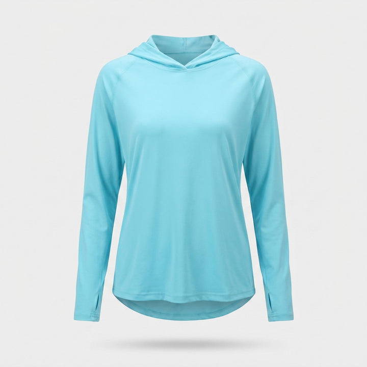 Women's UPF 50+ Sun Hoodie – Lightweight Hooded UV Protection Top for Outdoor and Travel