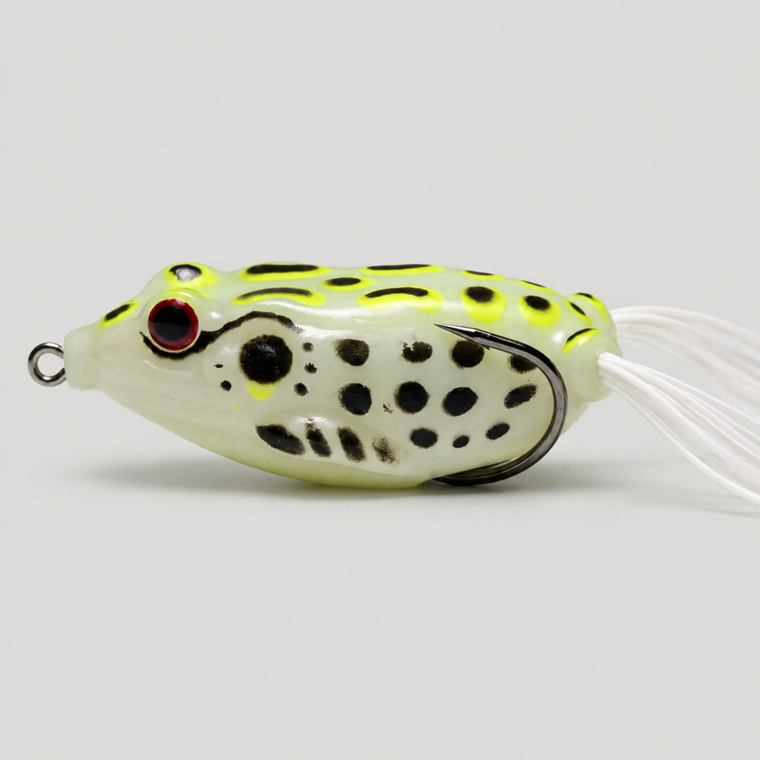 Topwater Frog Lures - 6-Piece Popping Bait Kit for Bass Fishing