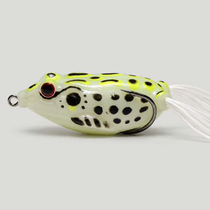 Topwater Frog Lures - 6-Piece Popping Bait Kit for Bass Fishing