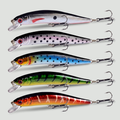 5-Piece Minnow Crankbait Lure Set – Bass Freshwater Saltwater