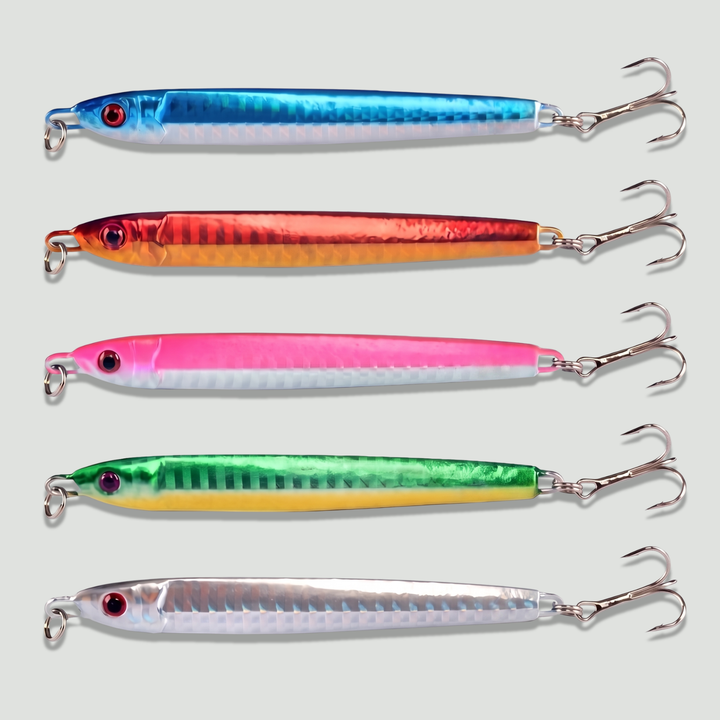 5-Piece Metal Casting Jig Spoons – Casting and Jigging – Bass