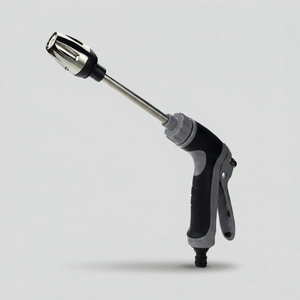 High-Pressure Garden Hose Nozzle — Adjustable Jet & Wide Spray, Metal Build