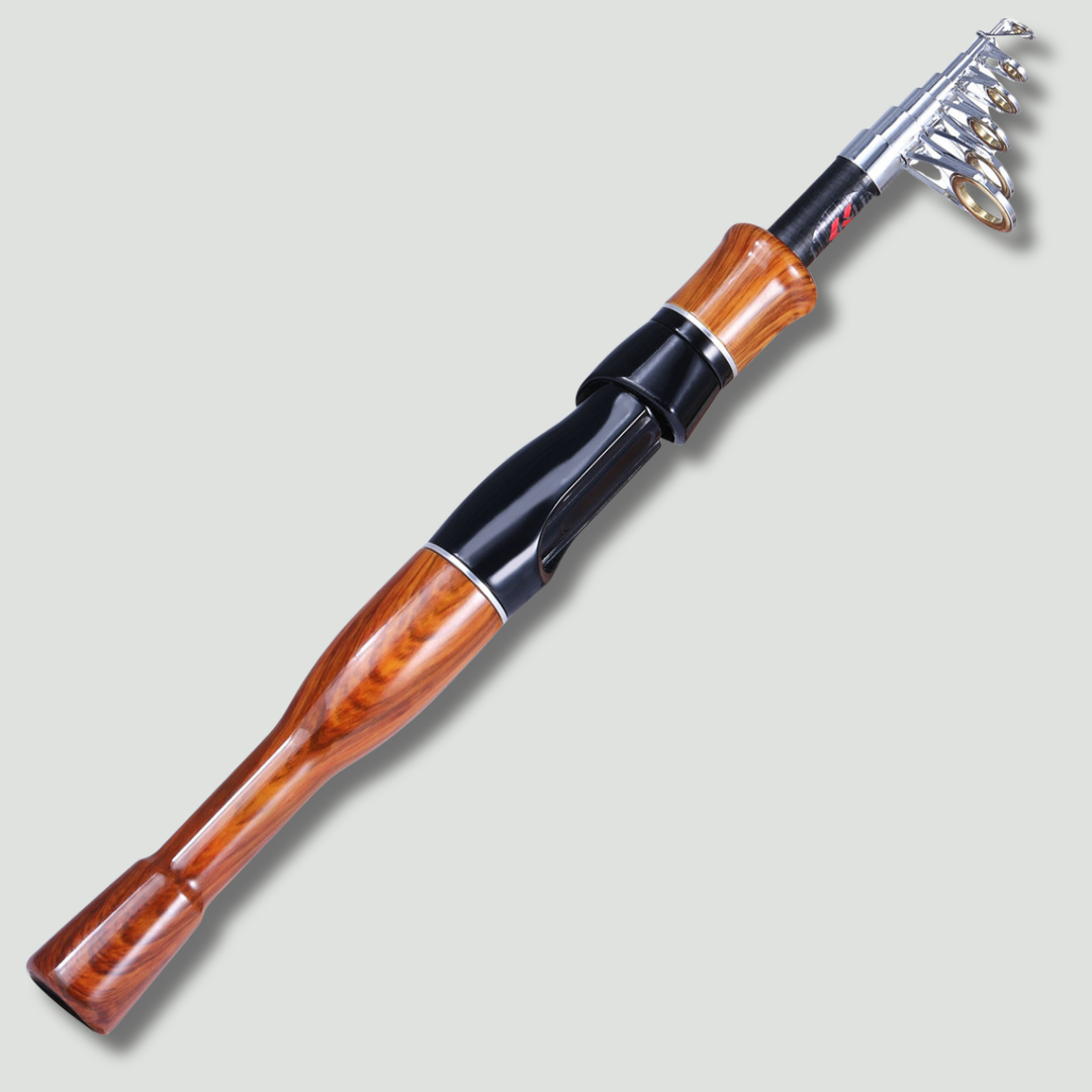 5.2ft Telescopic Fishing Rod – Cork-Handle Fiberglass for Spinning and Casting