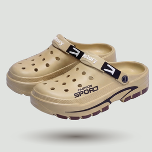Men's Slide Sandals with Adjustable Heel Strap – Non-Slip Cushioned Sole for Outdoor Wear