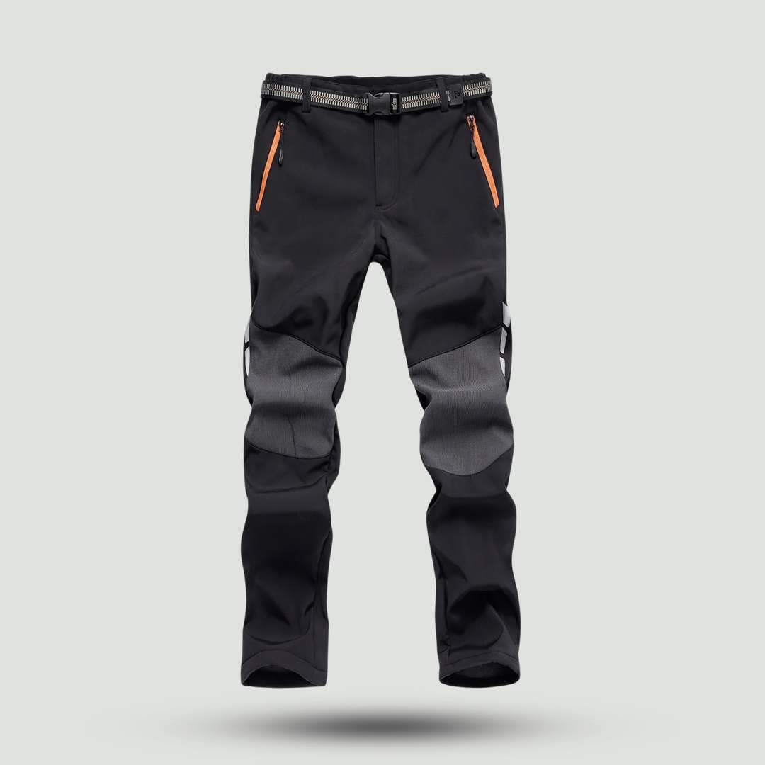 Men's Water-Resistant Softshell Hiking Pants – Fleece-Lined