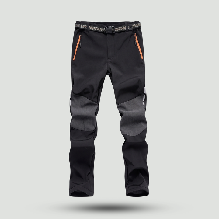Men's Water-Resistant Softshell Hiking Pants – Fleece-Lined