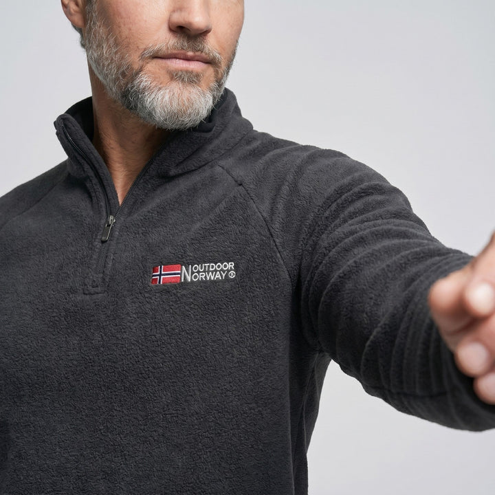 Men’s Quarter-Zip Fleece Pullover – Lightweight Outdoor Fleece Jumper for Hiking & Camping