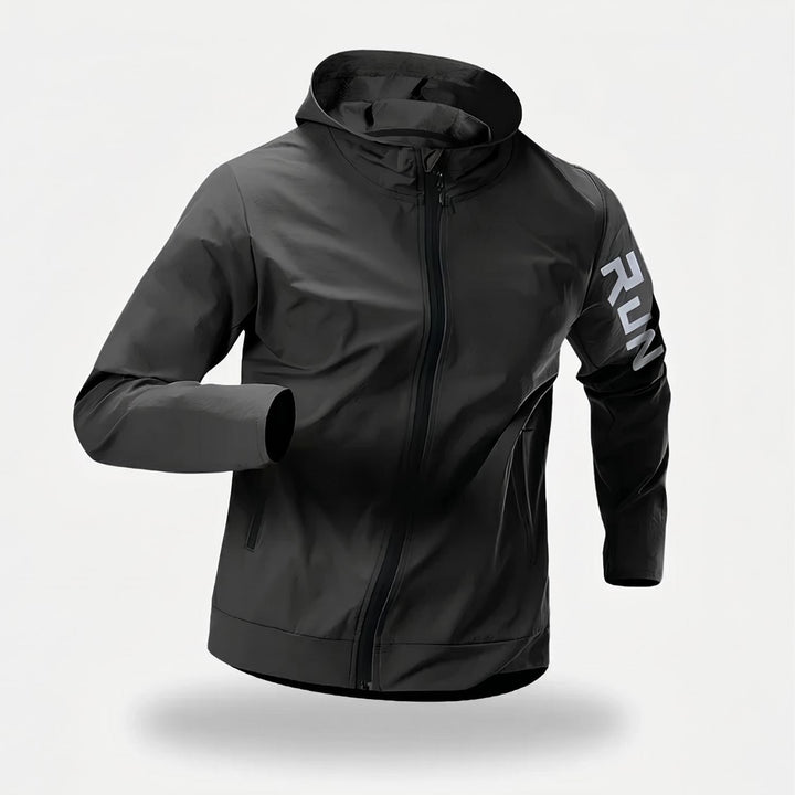 Men's Packable Running Jacket – Windproof Water-Resistant Shell for Outdoor Use