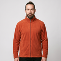 Men's Fleece Zip Up Jacket - Stand Collar - Soft Brushed Midlayer