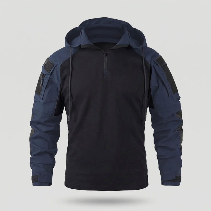 Men's Hunting Hoodie in Navy Blue - front view