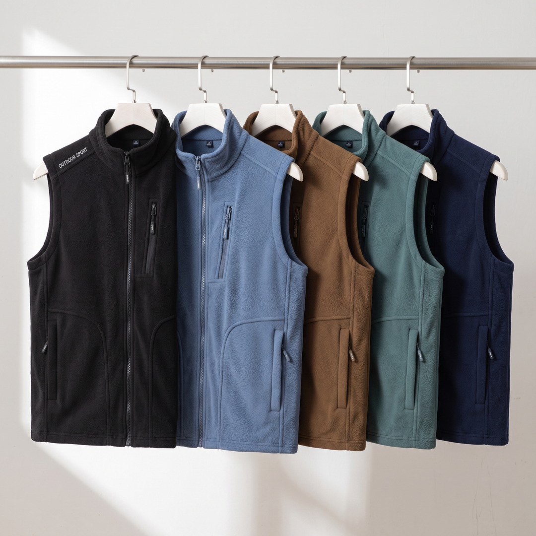 Fleece Vest Jacket — All Five Colorways