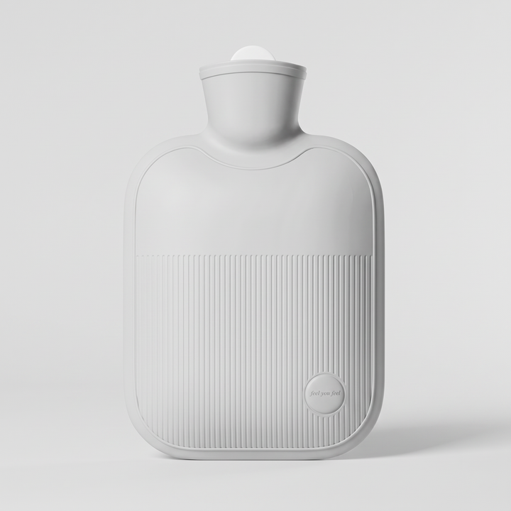 Large 2 liter hot water bottle in Gray