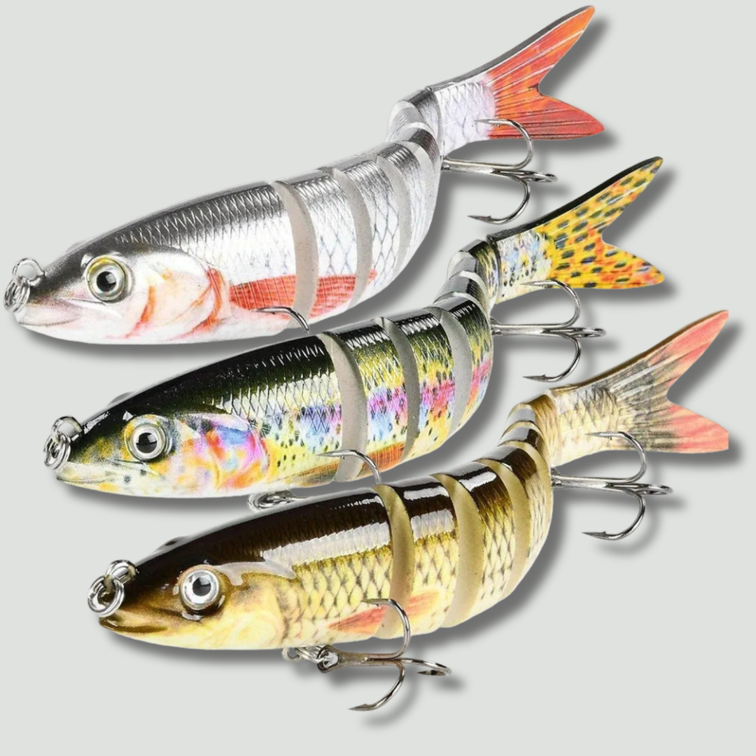Multi-Jointed Slow-Sinking Swimbait – 4 in Fishing Lure for Bass Trout and Crappie