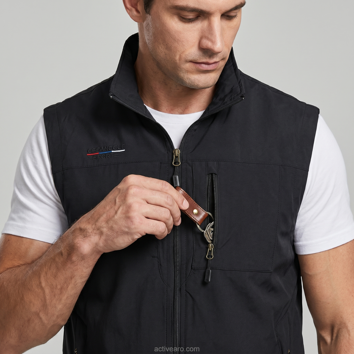 Lightweight Multi-Pocket Outdoor Vest – Quick-Dry Layer for Active Use