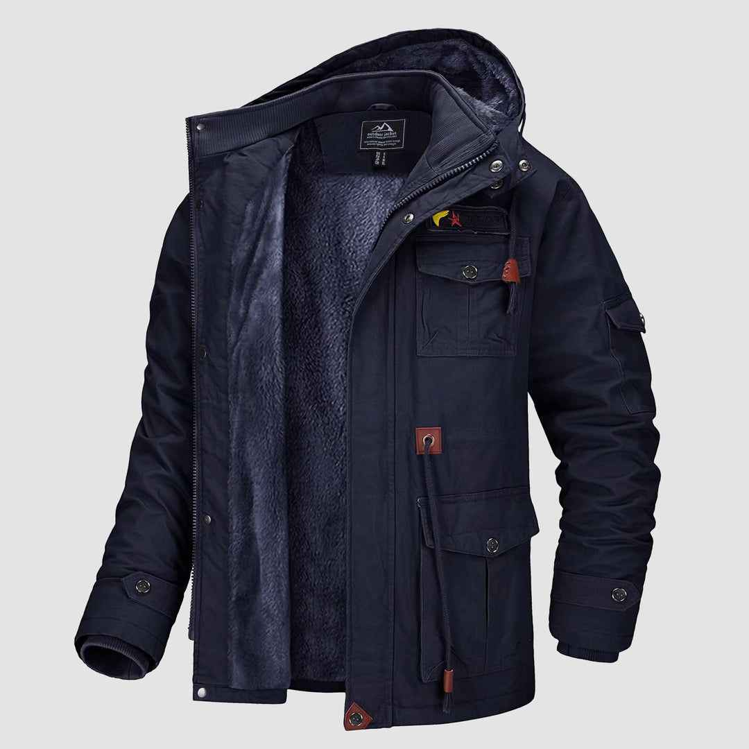 Men's field jacket in Navy, front view