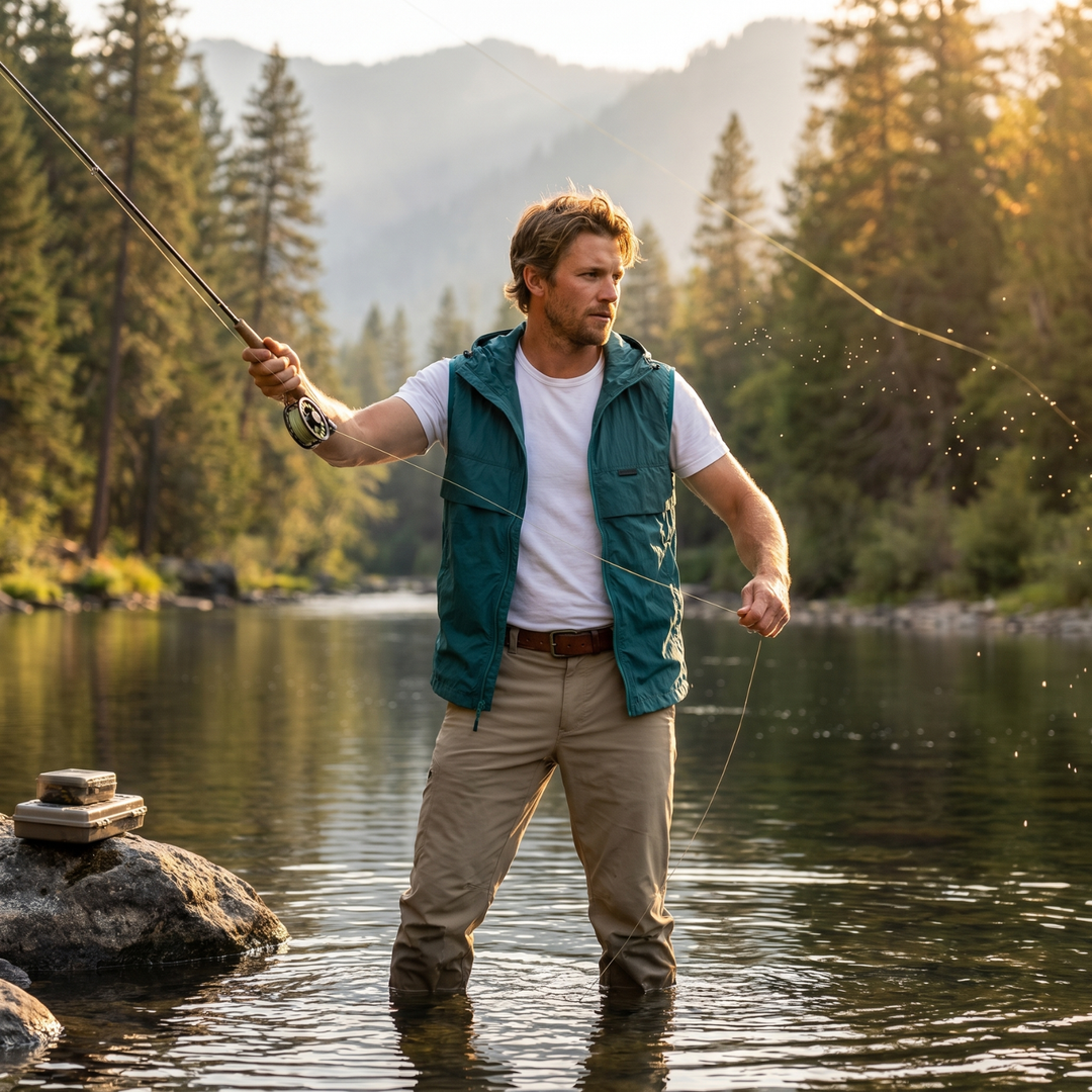 Lightweight Hooded Sleeveless Fishing Vest – Summer Outdoor Layer