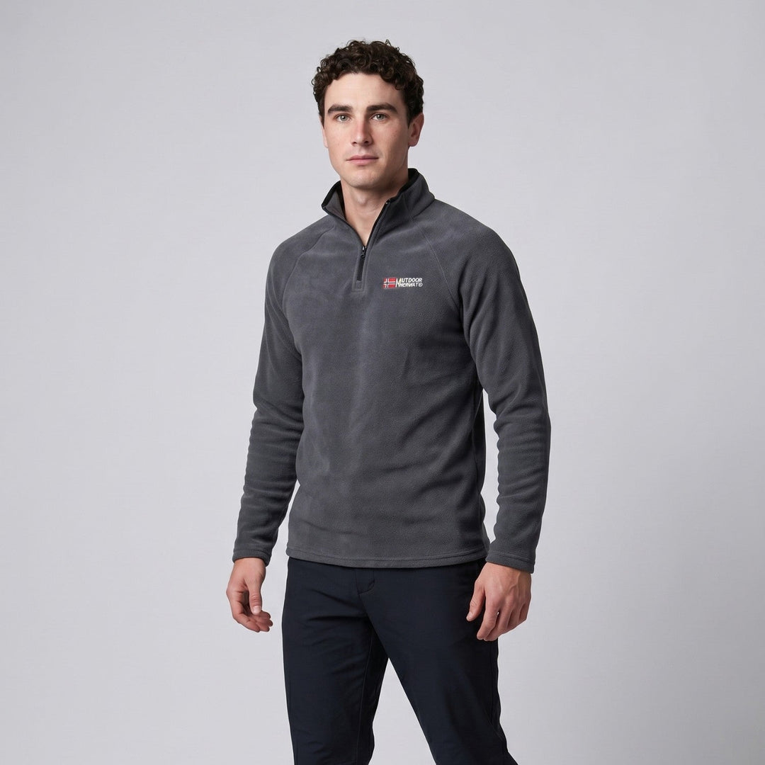 Men’s Quarter-Zip Fleece Pullover – Lightweight Outdoor Fleece Jumper for Hiking & Camping