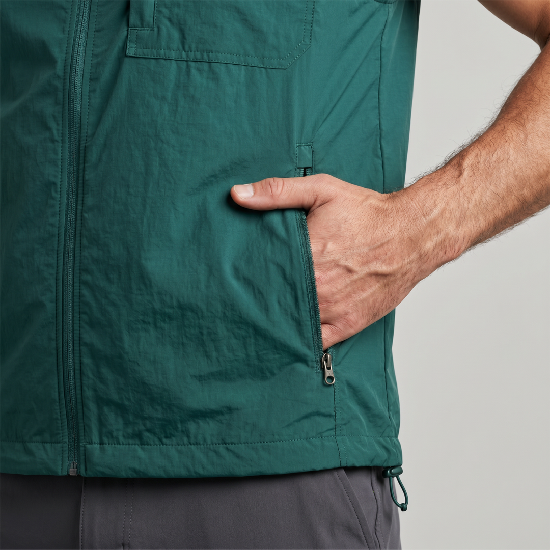 Lightweight Hooded Sleeveless Fishing Vest – Summer Outdoor Layer
