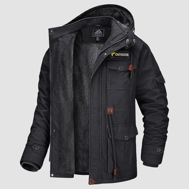 Men's field jacket in Gray, front view