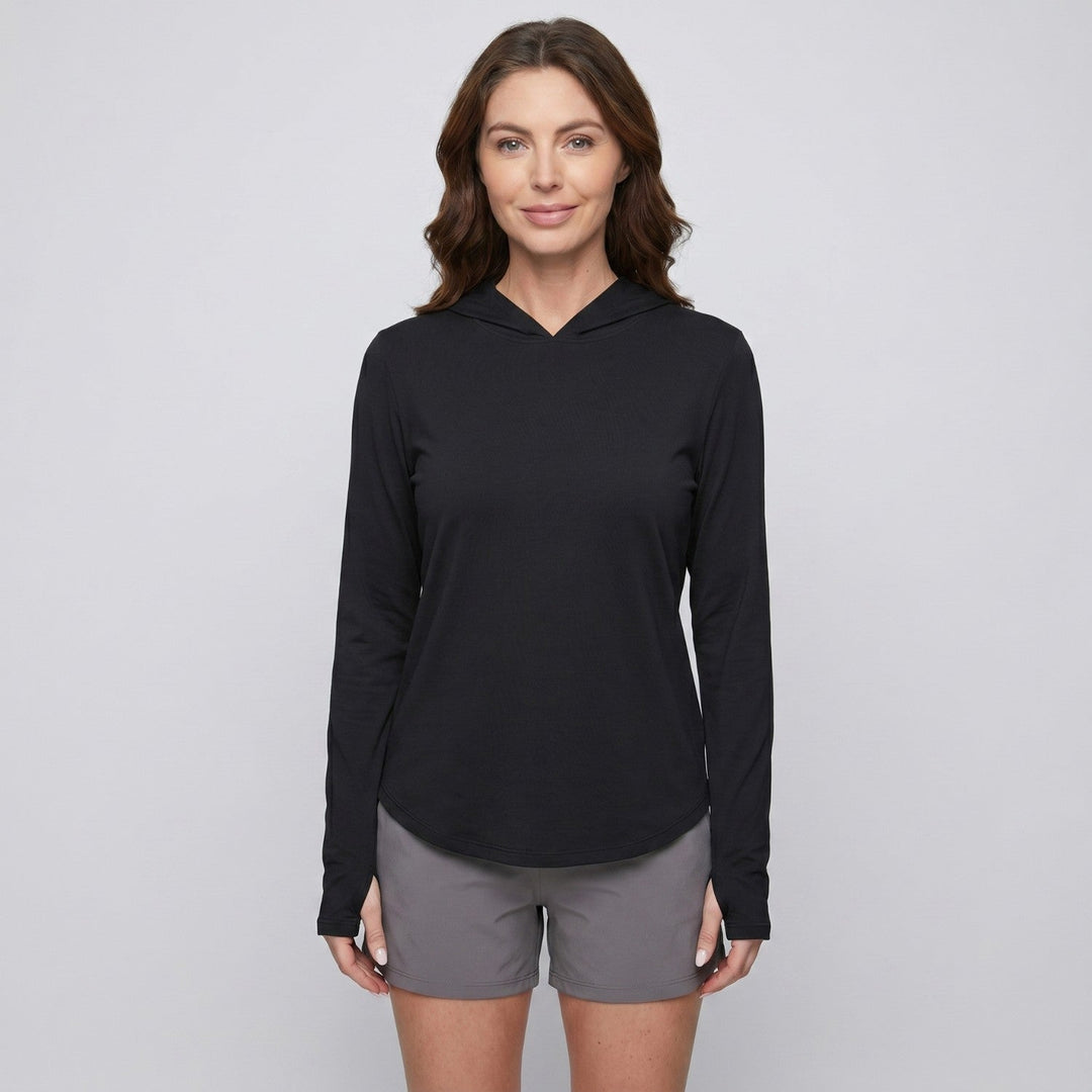 Women's UPF 50+ Sun Hoodie – Lightweight Hooded UV Protection Top for Outdoor and Travel