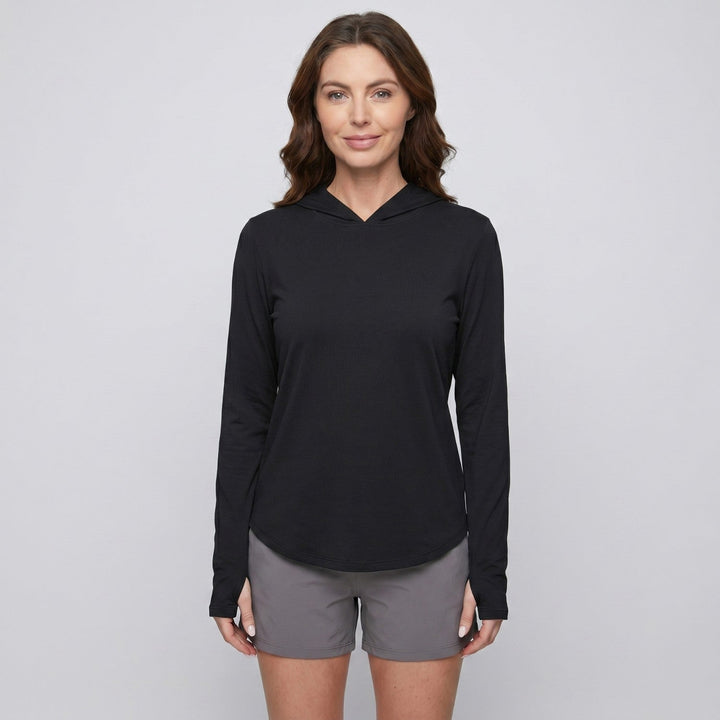 Women's UPF 50+ Sun Hoodie – Lightweight Hooded UV Protection Top for Outdoor and Travel