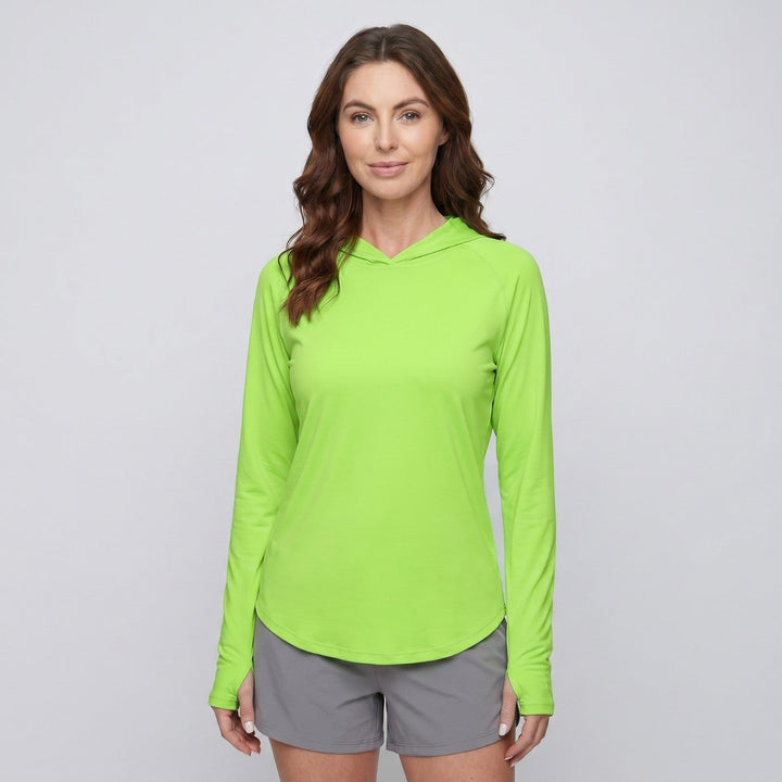Women's UPF 50+ Sun Hoodie – Lightweight Hooded UV Protection Top for Outdoor and Travel