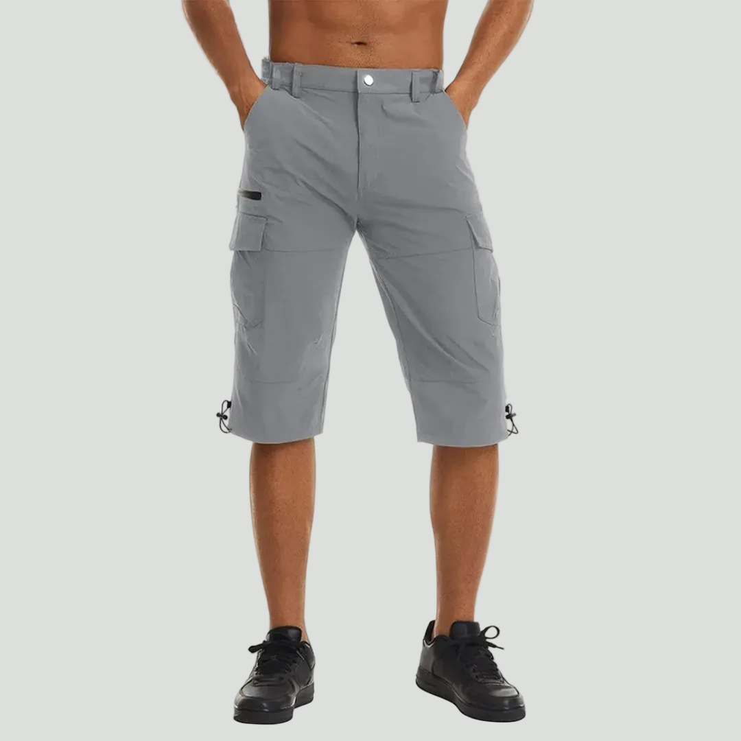 Outdoor Cargo Shorts – Knee-Length Design with Adjustable Fit
