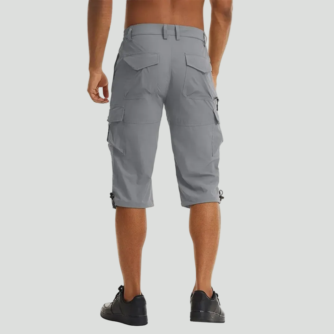 Outdoor Cargo Shorts – Knee-Length Design with Adjustable Fit