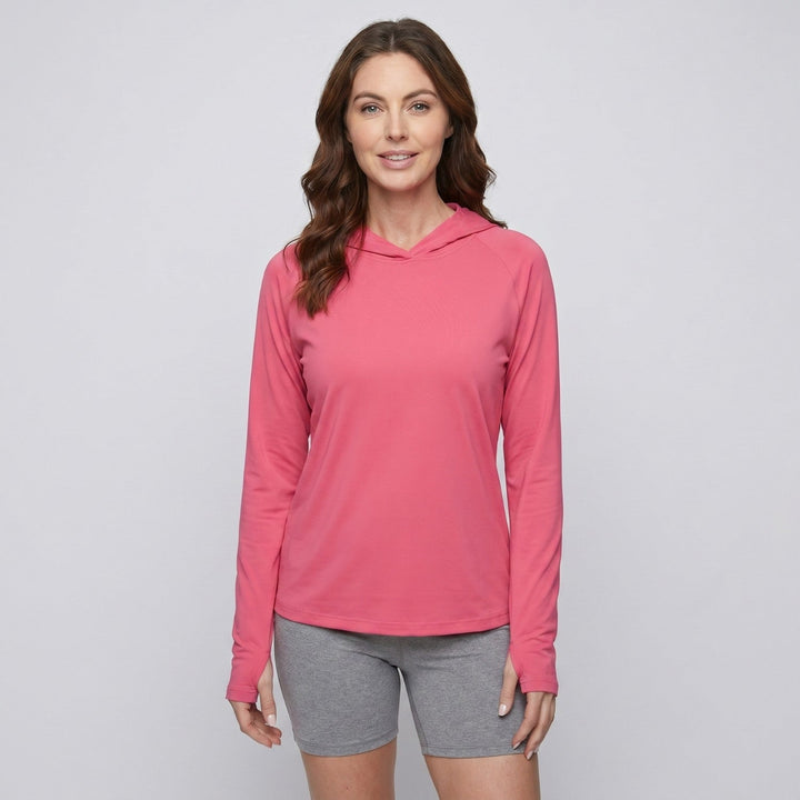 Women's UPF 50+ Sun Hoodie – Lightweight Hooded UV Protection Top for Outdoor and Travel