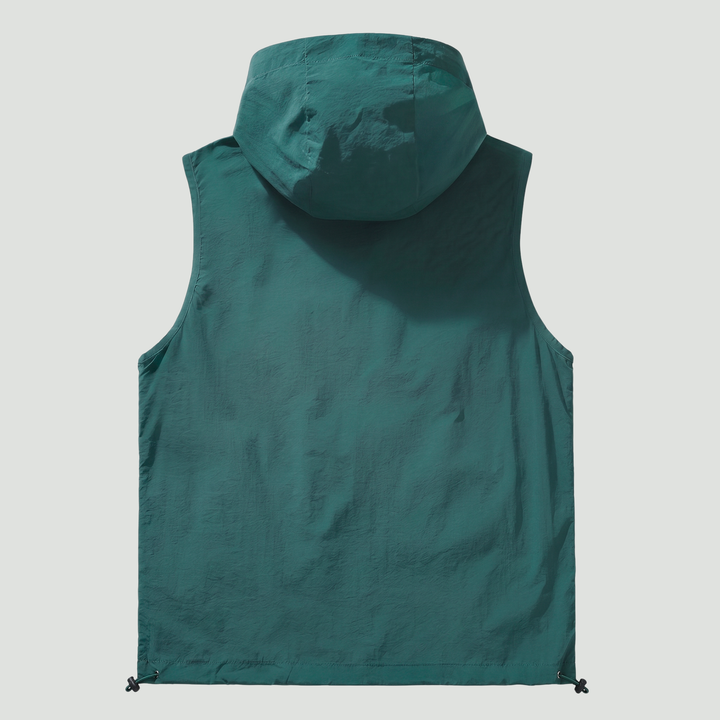Lightweight Hooded Sleeveless Fishing Vest – Summer Outdoor Layer