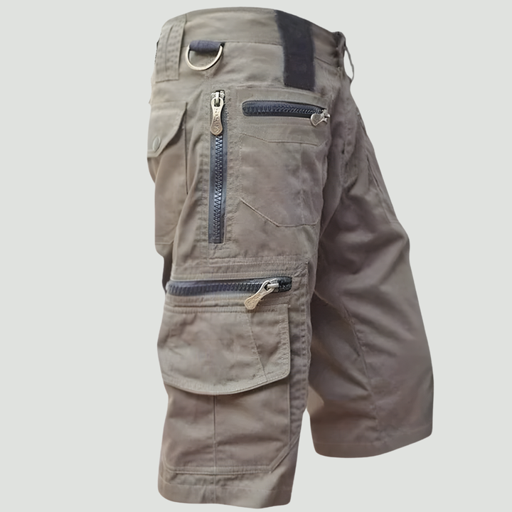 Men’s Outdoor Cargo Shorts – Zip Pockets for Hiking and Fishing