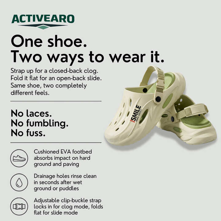 Men's Lightweight EVA Clogs – Slip-On Drainage Garden and Outdoor Shoes with Back Strap