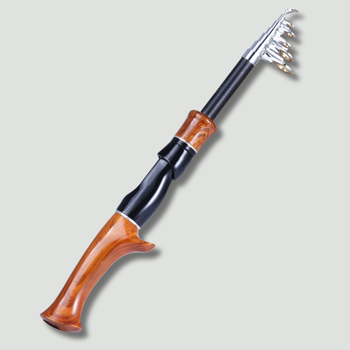 5.2ft Telescopic Fishing Rod – Cork-Handle Fiberglass for Spinning and Casting