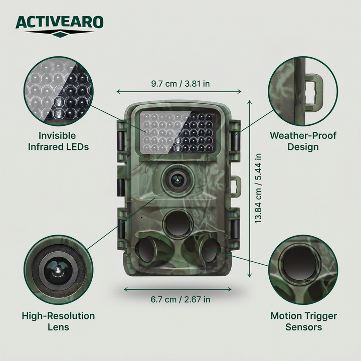 4K 32MP Trail Camera – Motion Detection & Low-Glow Night Vision