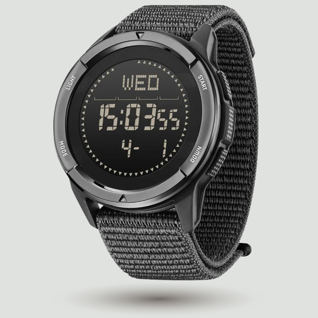 Men's Digital Sport Watch – Waterproof Compass and Step Tracker for Hiking and Running