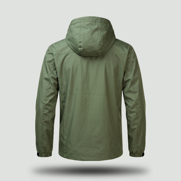 Men's Hooded Outdoor Jacket — Full-Zip Layering Shell