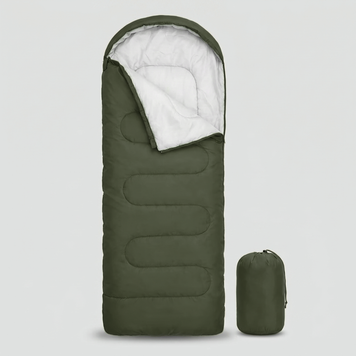Camping Sleeping Bag 50°F to 77°F – Lightweight 3-Season Pack for Backpacking
