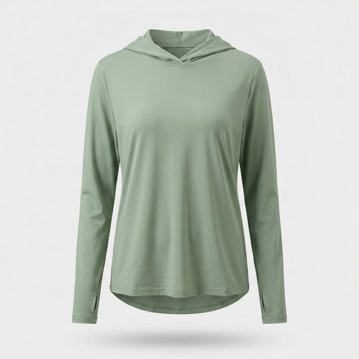 Women's UPF 50+ Sun Hoodie – Lightweight Hooded UV Protection Top for Outdoor and Travel