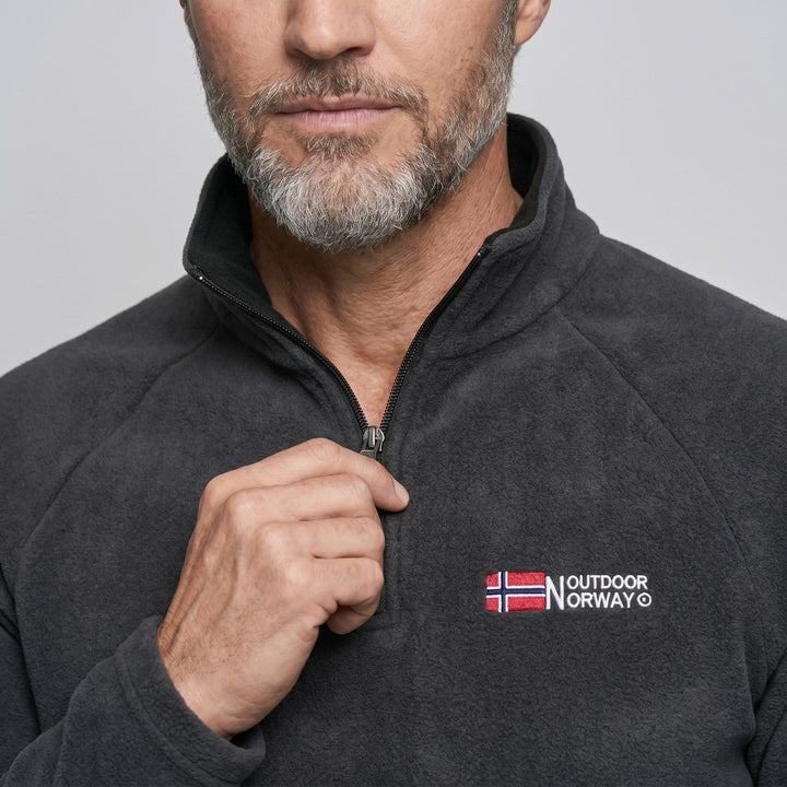 Men’s Quarter-Zip Fleece Pullover – Lightweight Outdoor Fleece Jumper for Hiking & Camping
