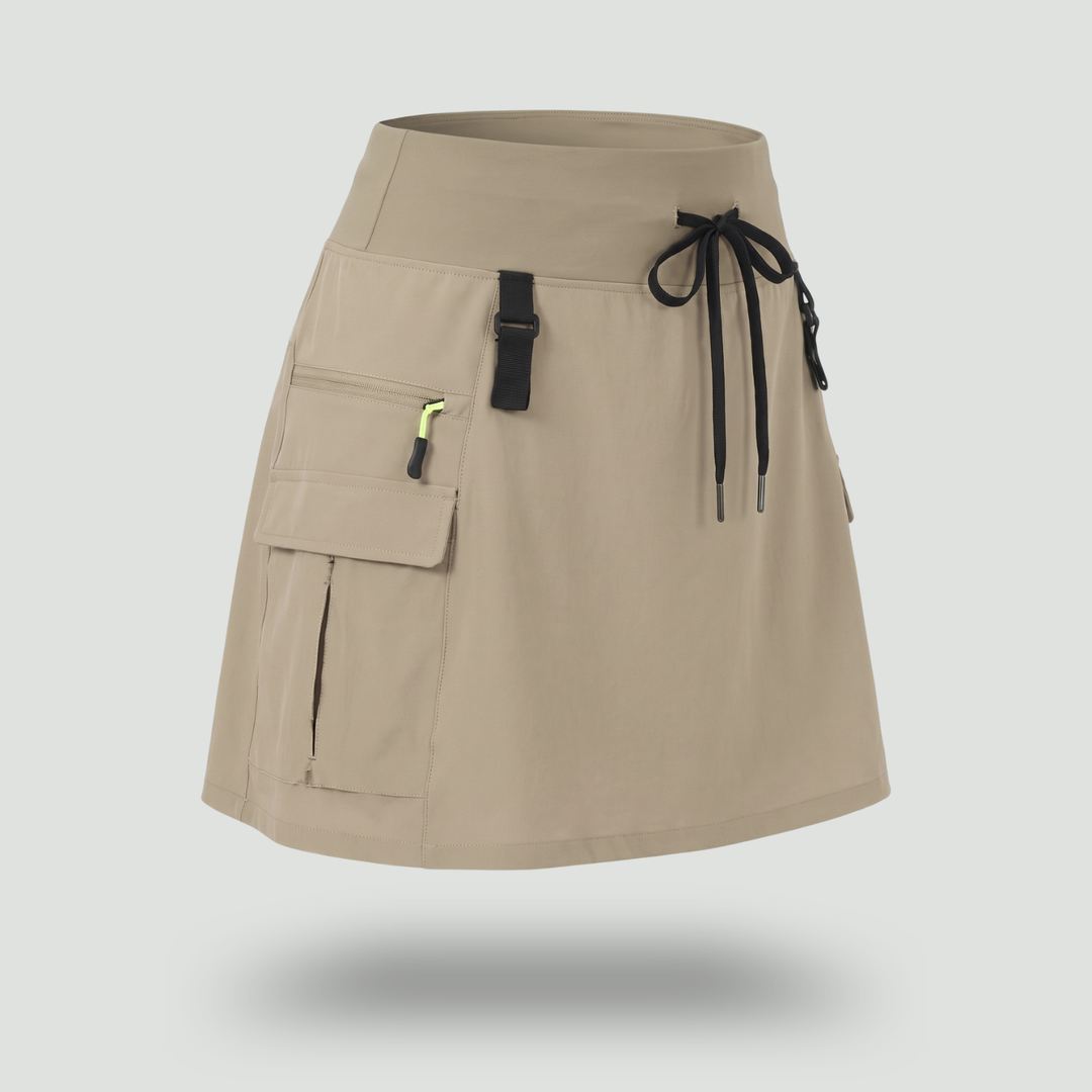 Women's Cargo Skort with Pockets – High-Waist Quick-Dry Skirt
