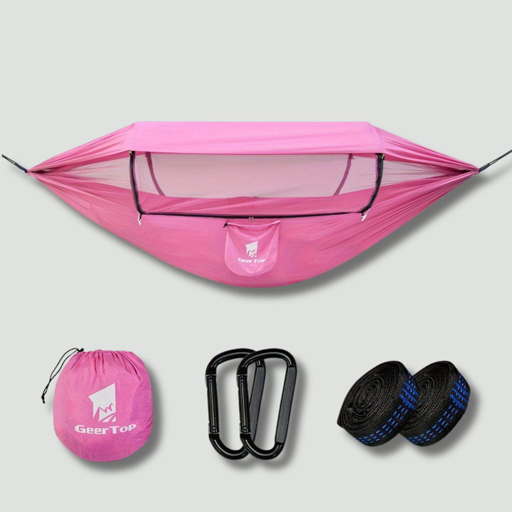 3in1 Camping Hammock with Mosquito Net and Sun Shelter, 440lb Nylon Double Hammock
