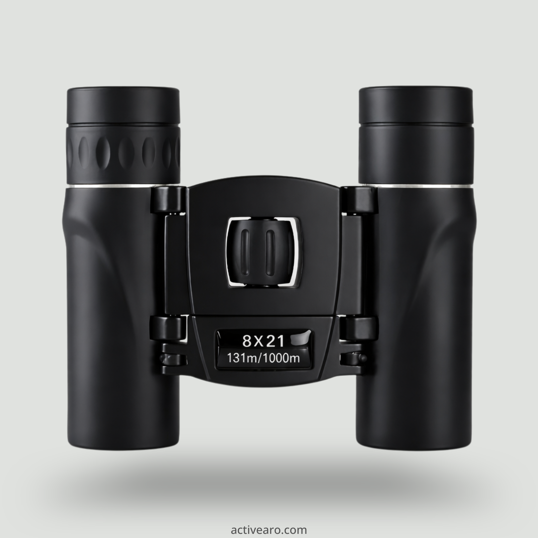 Compact binoculars – 8x magnification with foldable design for outdoor observation