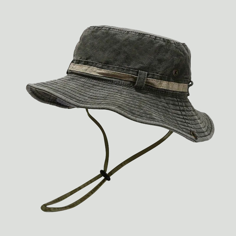 Cotton Boonie Hat – Packable Outdoor Sun Hat with Chin Strap