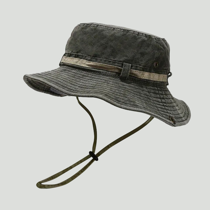 Cotton Boonie Hat – Packable Outdoor Sun Hat with Chin Strap