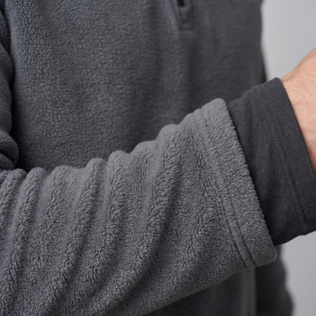 Men’s Quarter-Zip Fleece Pullover – Lightweight Outdoor Fleece Jumper for Hiking & Camping